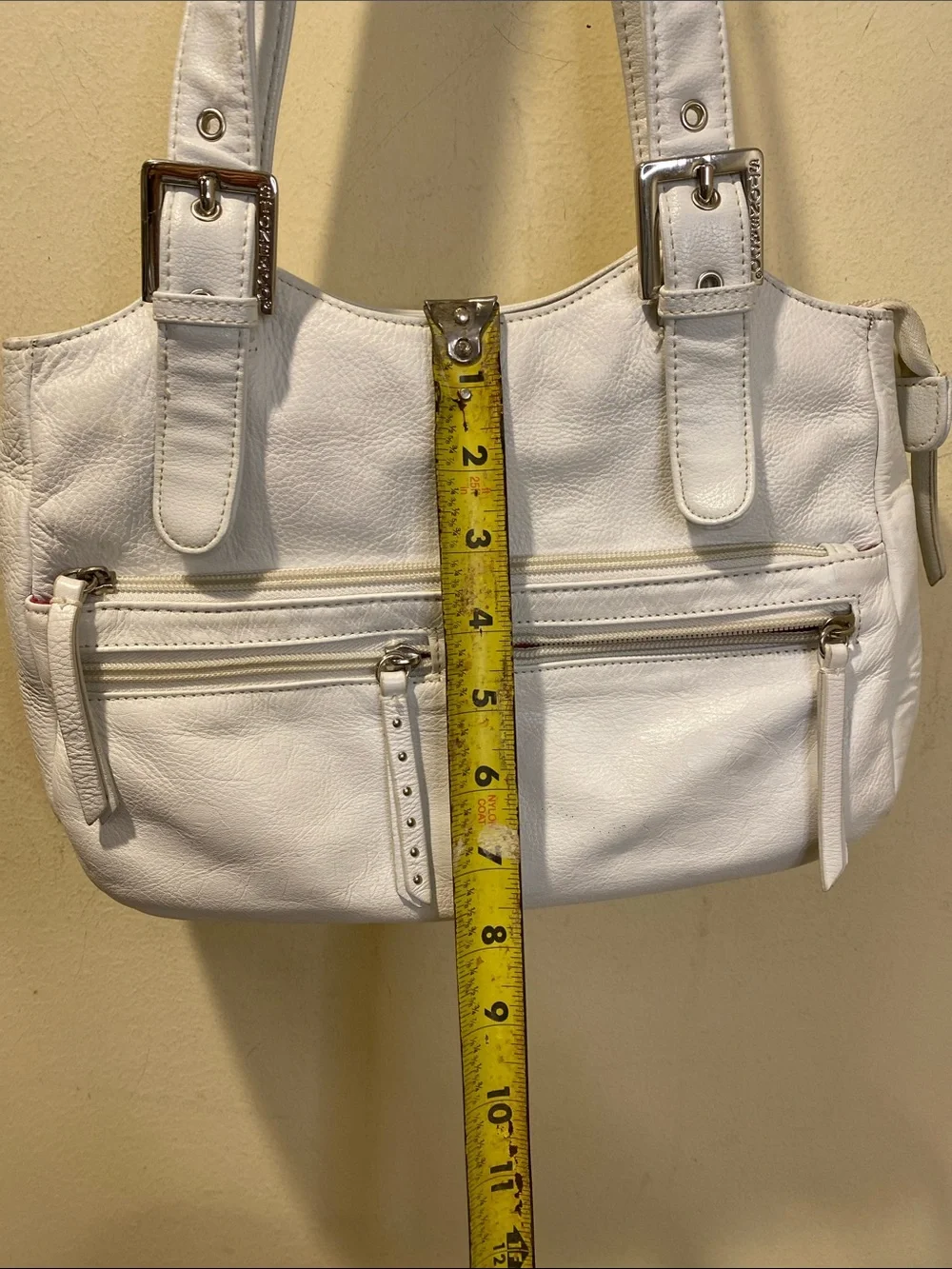 Stone & Co White Leather Shoulder Bag